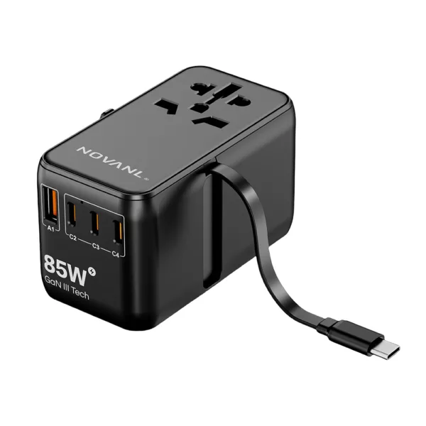 NovaNL - Chargeur universel 85W (3x USB-C + 1x USB-A) avec câble USB-C